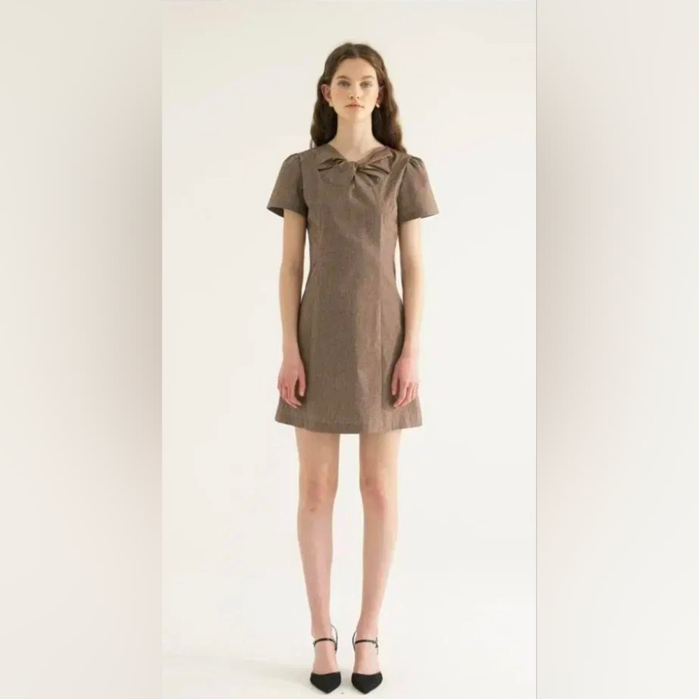 Brown Mini Dress, XS - Picture 10 of 10
